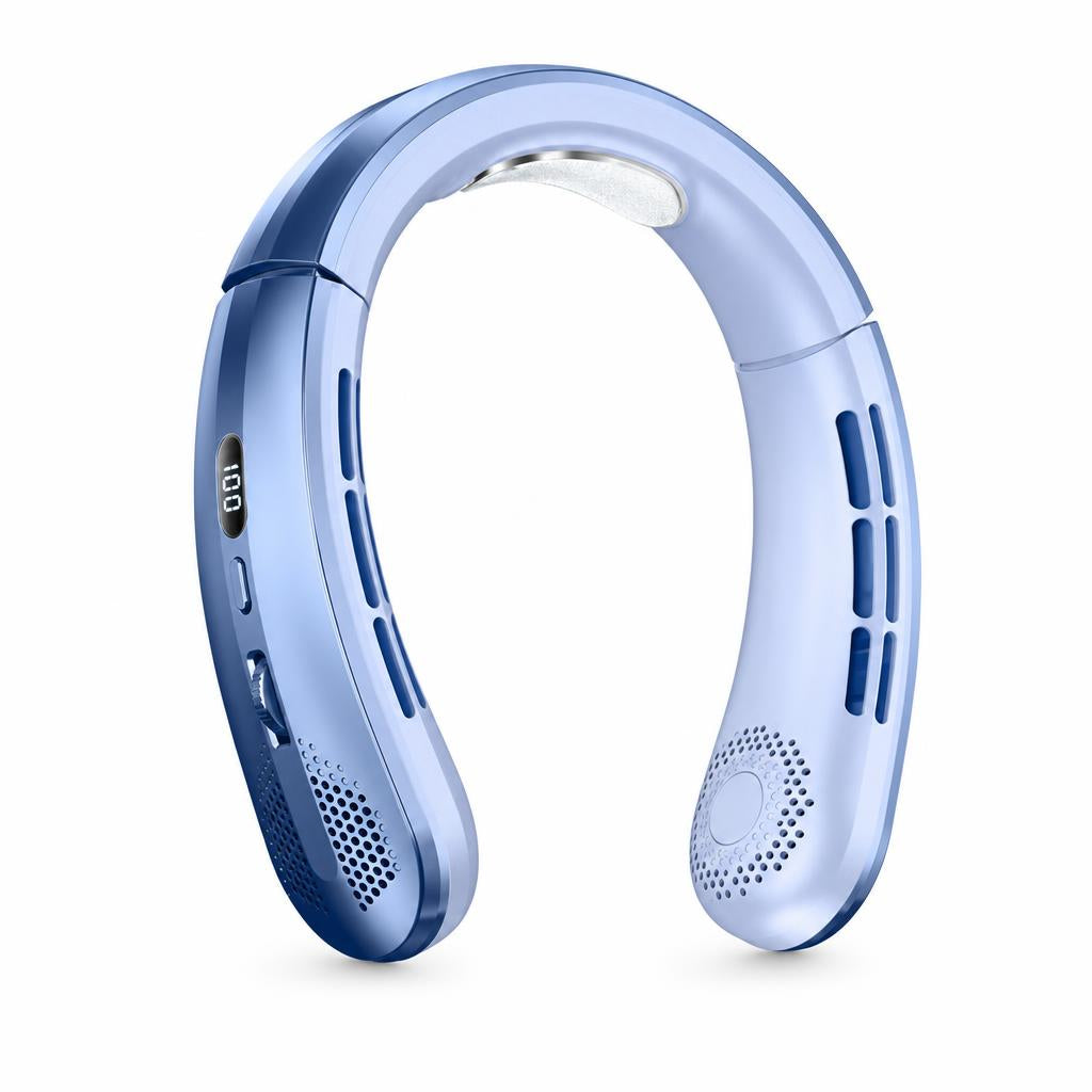CoolFlex Ventoinha de Pescoço azul em fundo branco